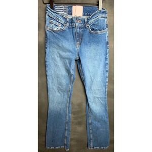 REVICE Denim Womens Jeans 25 Blue Straight Leg American Flag Logo Casual Minimal